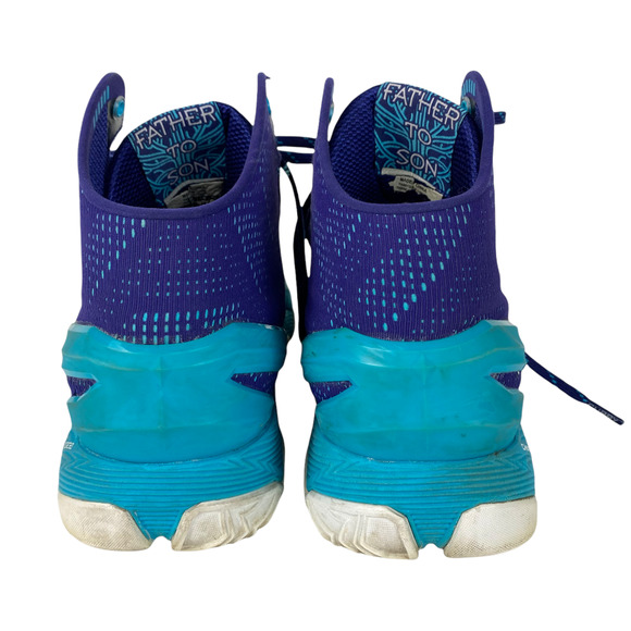 UNDER ARMOUR Size 8.5 Father to Son Curry 2 Teal Shoes Purple Lace Up Sneaker main image 10